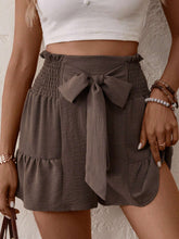 Women Vacation High Waist Loose Shorts With Bow Decorations